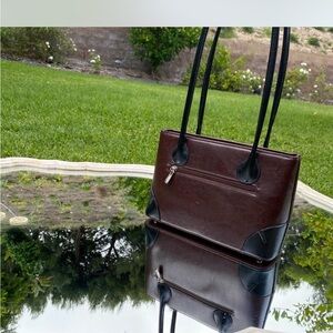 Brown and Black Tote Bag